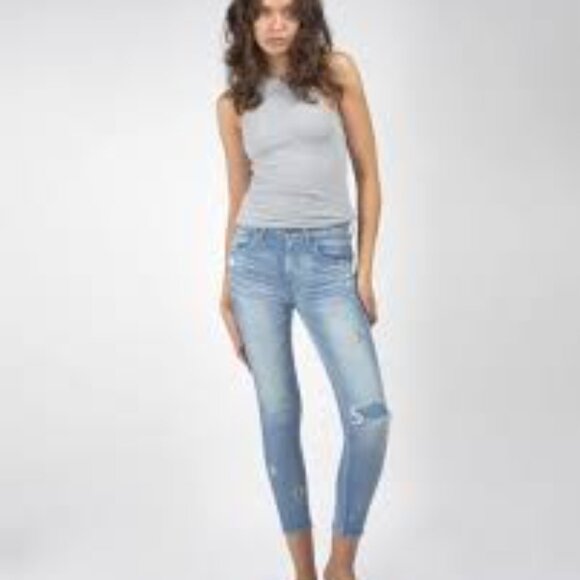 MOUSSY VINTAGE Women's Lenwood Skinny Jeans Light blue  size 26 - Picture 3 of 15